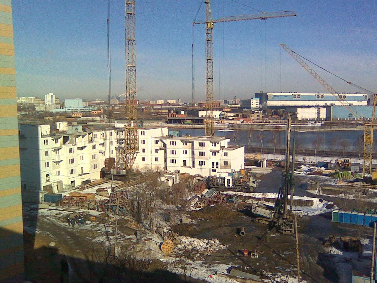 2011 год г. Москва, Нагатино-Садовники, мкр.1, корп 29А - ход строительства. Март