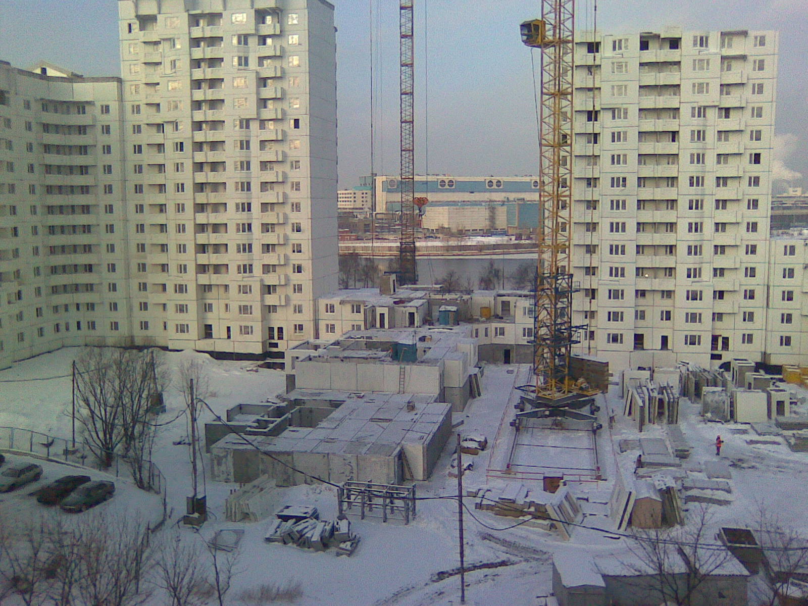 2012 год г. Москва, Нагатино-Садовники, мкр.1, корп 29А - ход строительства. Январь