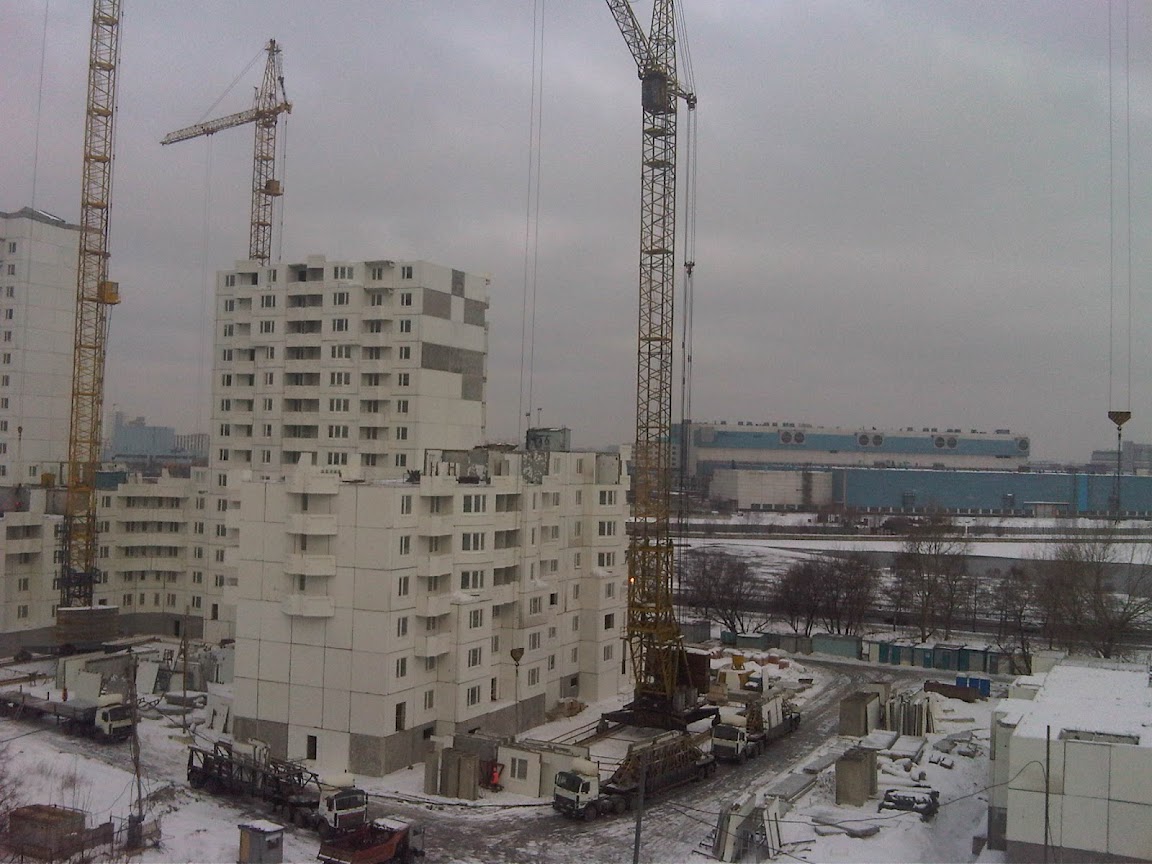 2012 год г. Москва, Нагатино-Садовники, мкр.1, корп 29А - ход строительства. Март