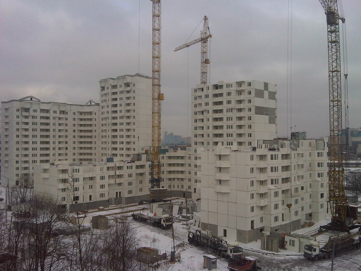 2012 год г. Москва, Нагатино-Садовники, мкр.1, корп 29А - ход строительства. Март