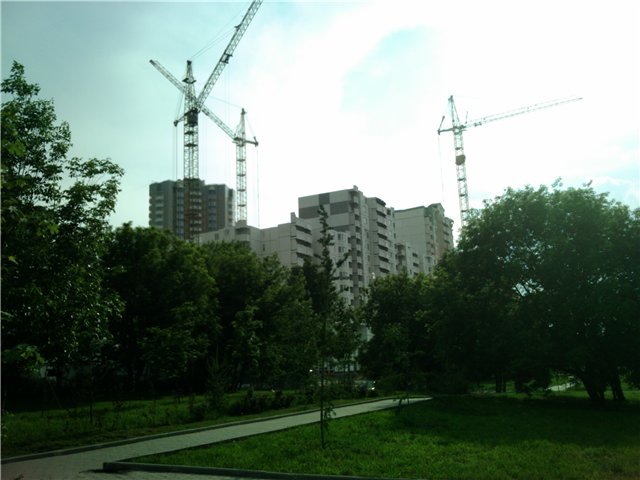 2012 год г. Москва, Нагатино-Садовники, мкр.1, корп 29А - ход строительства. Май