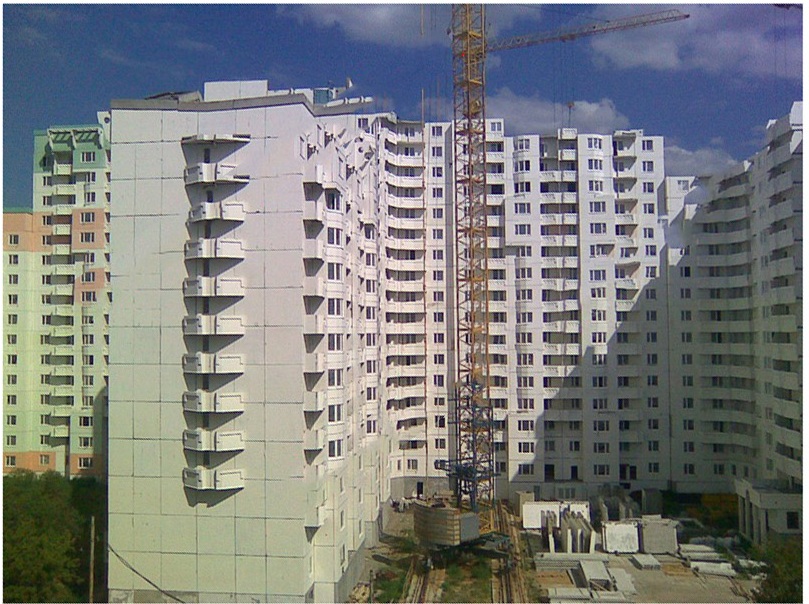 2012 год г. Москва, Нагатино-Садовники, мкр.1, корп 29А - ход строительства. Август