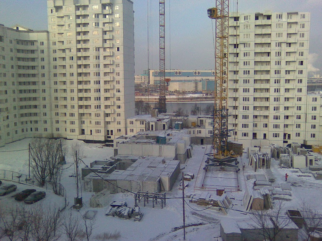 Январь 2012 года - г. Москва, Нагатино-Садовники, мкр.1, корп 29А - ход строительства