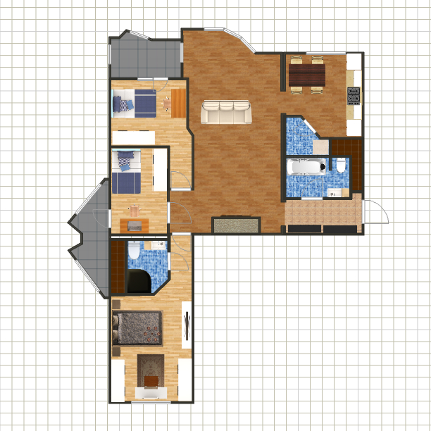 Перепланировка 3х комнатной квартиры серии И-155 - http://www.NagatinoS.com